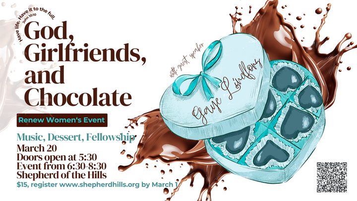 Women Connect - Renew 2026 Event - God, Girlfriends and Chocolate logo
