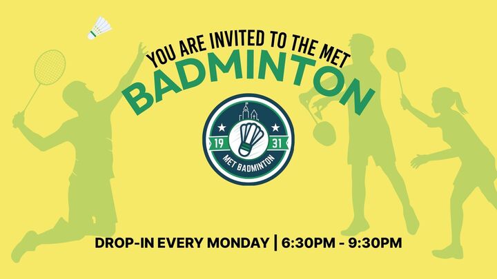 Drop-In Sports - Met Badminton logo