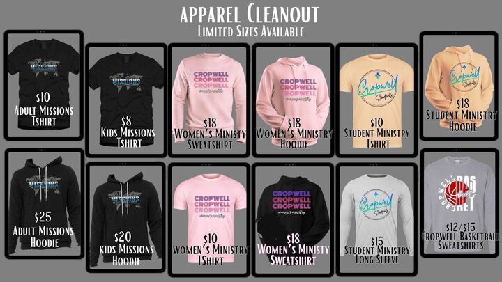 Cropwell Apparel End of the Year Cleanout logo