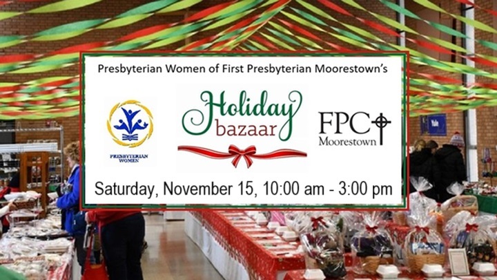 PW Holiday Bazaar; Donation drop-off logo