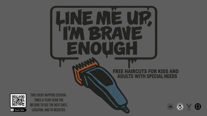 Line me up, I'm brave enough! logo