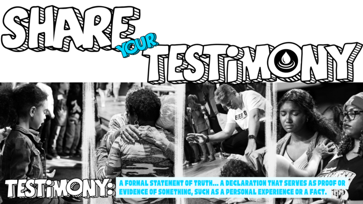 Share Your Testimony! logo