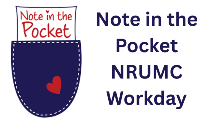 Note in the Pocket NRUMC Volunteer Day logo