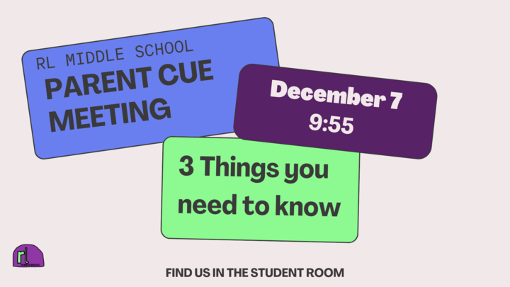 Real Life Middle School Parent Cue Meeting logo
