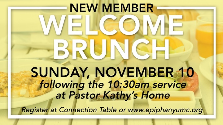 Welcome Brunch - wanting to know more about Epiphany UMC and possible membership? logo image