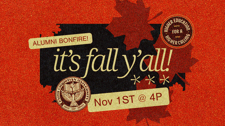 It's Fall Y'all! - FCU Family bonfire logo