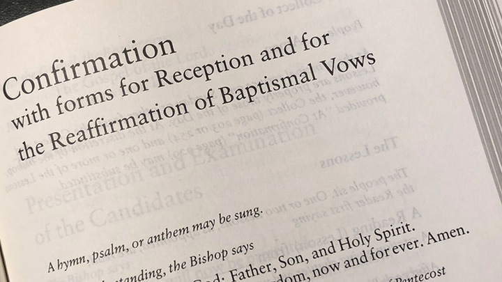 Confirmation, Reception, and Reaffirmation with the Bishop logo