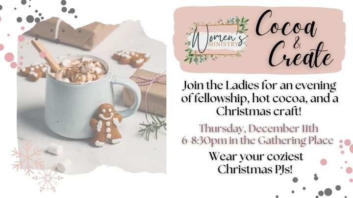 Cocoa & Create Ladies Christmas Craft Night logo