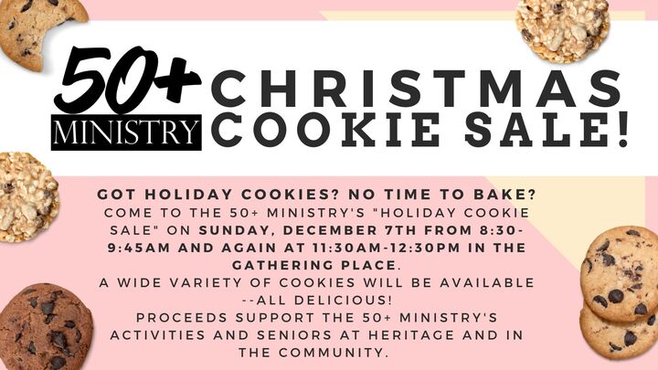 50+ Ministry Christmas Cookie Sale logo