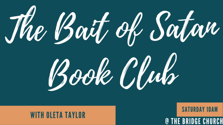 Fall Small Groups 2025 - The Bait of Satan Book Club logo