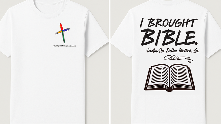 CWOA “I Brought Bible” t-shirt logo