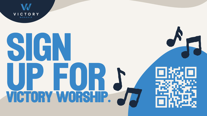 Victory Worship sign up logo