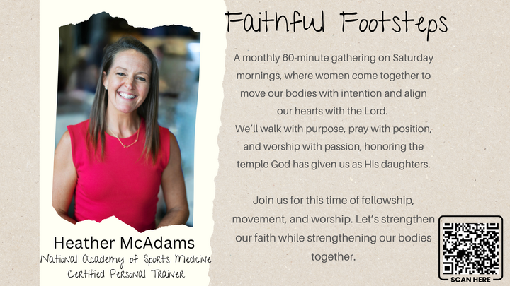 Faithful Footsteps: Walk. Pray. Worship. logo