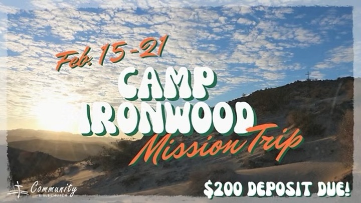 Camp Ironwood Mission Trip 2026 logo