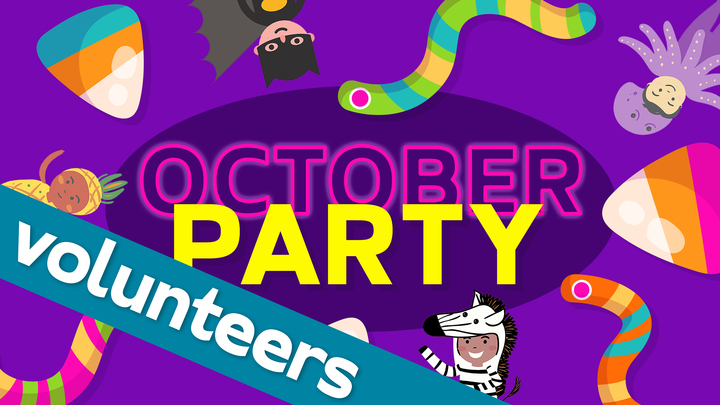 October Party Volunteers logo