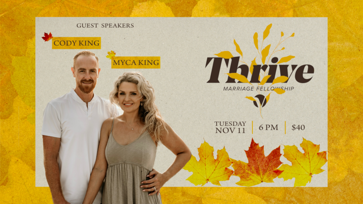 Thrive Couples Dinner with Cody and Myca King  logo