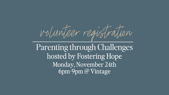 Parenting through Challenges Dinner & Discussion (CHILDCARE VOLUNTEERS) logo
