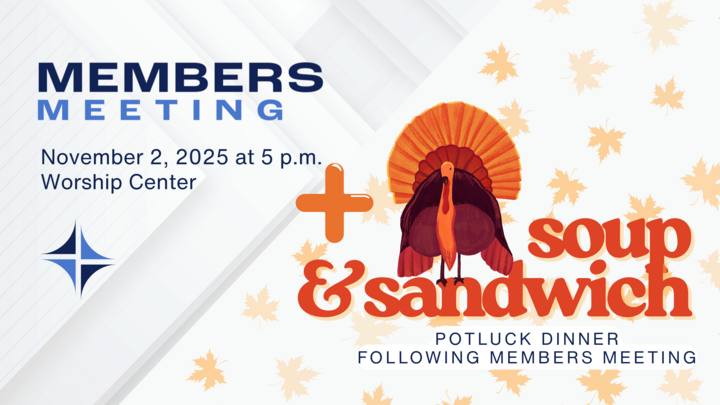 Members Meeting + Soup & Sandwich Potluck - November 2, 2025 logo