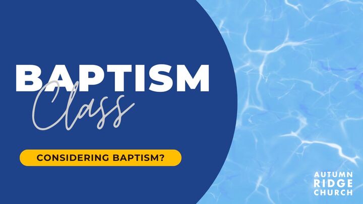 Baptism Class - November 8, 2026 logo