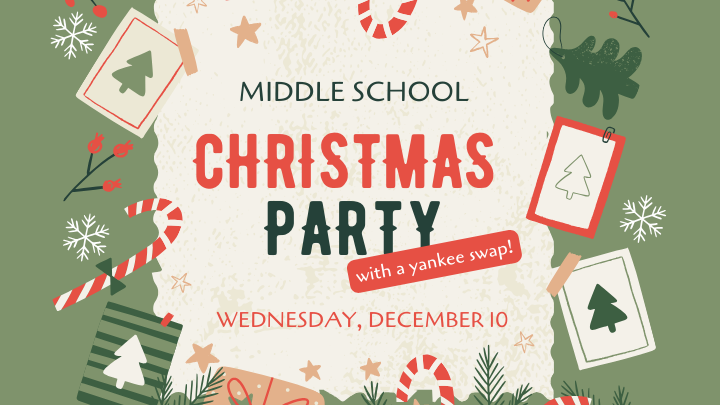 Middle School Youth Group Christmas Party logo