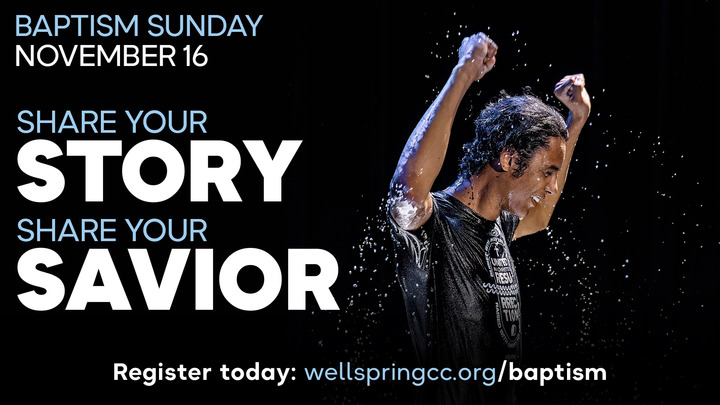 Baptism Sunday at Wellspring logo