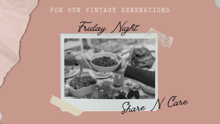 Vintage Generations Friday Night Share N Care logo