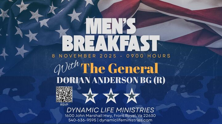 Men's Breakfast with The General logo