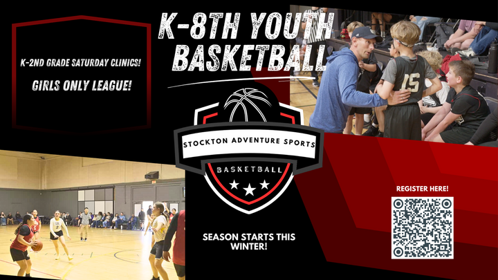 Stockton Adventure Sports K-8th Basketball 2025-2026 logo