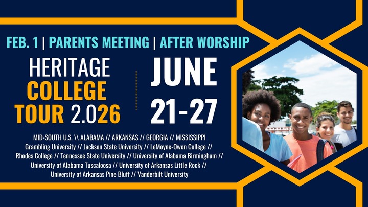 The Heritage College Tour 2.026 - June 21-26, 2026 logo