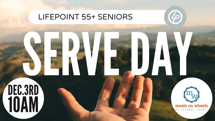 55+ Seniors Serve Day logo