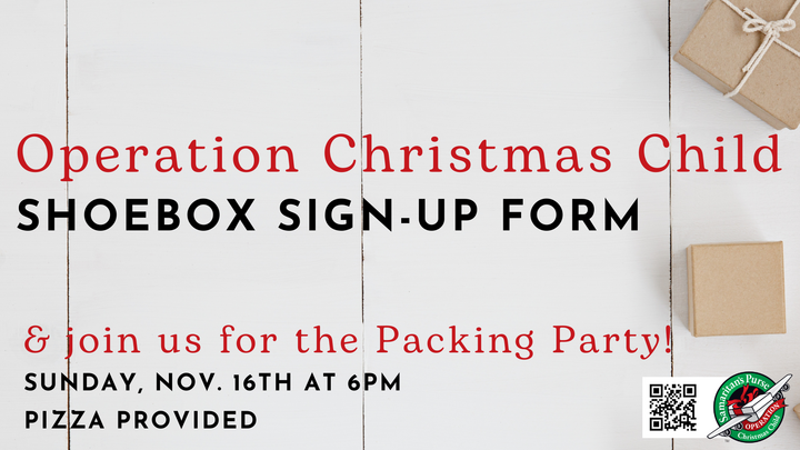 Operation Christmas Child Packing Party logo