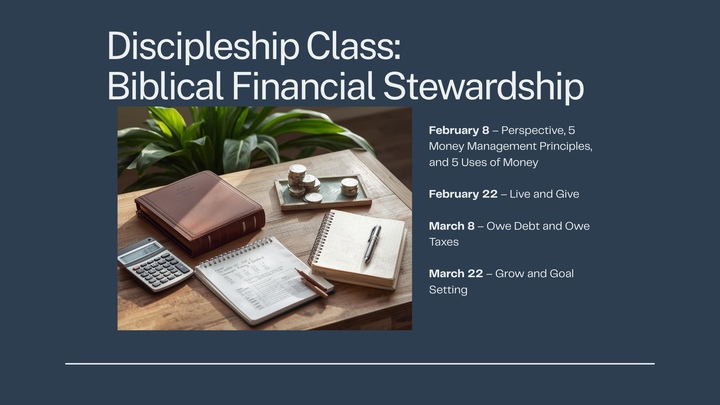 Discipleship Class: Biblical Financial Stewardship logo