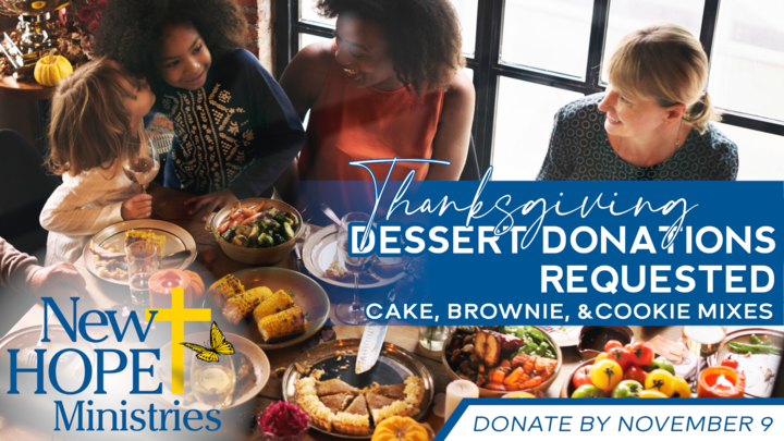New Hope Ministries Donation Drive logo