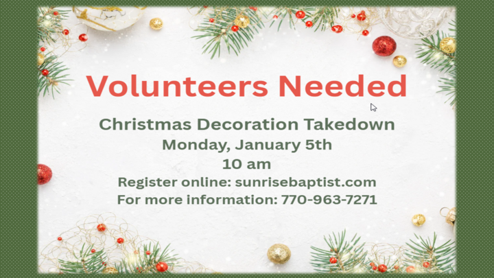 Christmas Decoration Takedown logo