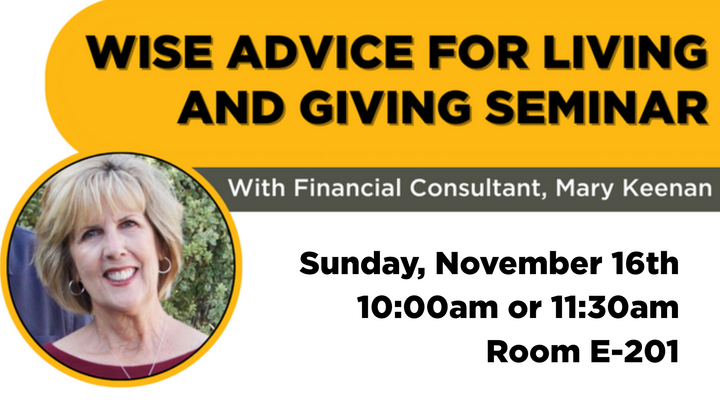 Wise Advice for Living and Giving Seminar logo