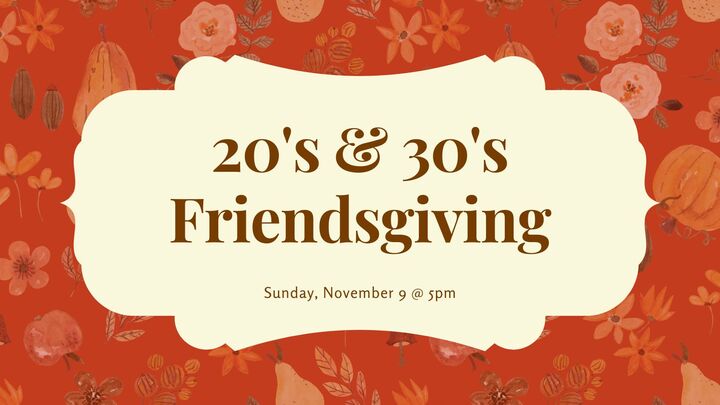 20s and 30s Friendsgiving logo