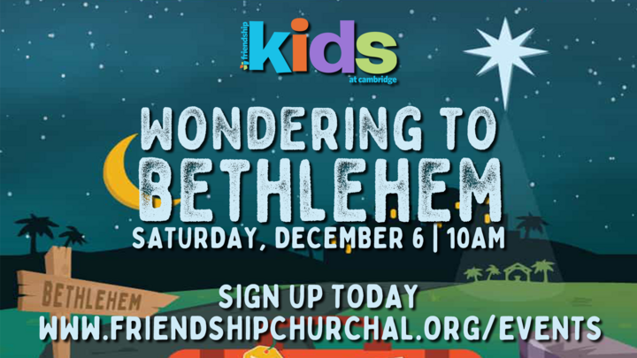 Wondering to Bethlehem at Cambridge logo