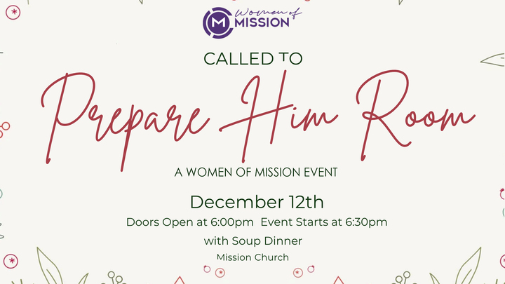 Women of Mission: Called to Prepare Him Room logo
