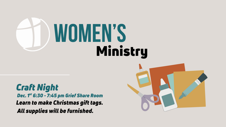 Women's Ministry Craft Night: Making Christmas Gift Tags logo