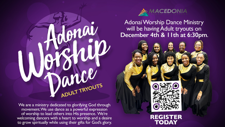 Adonai Worship Dance Tryouts logo