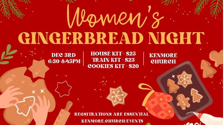 Women's Gingerbread House Decorating Event logo