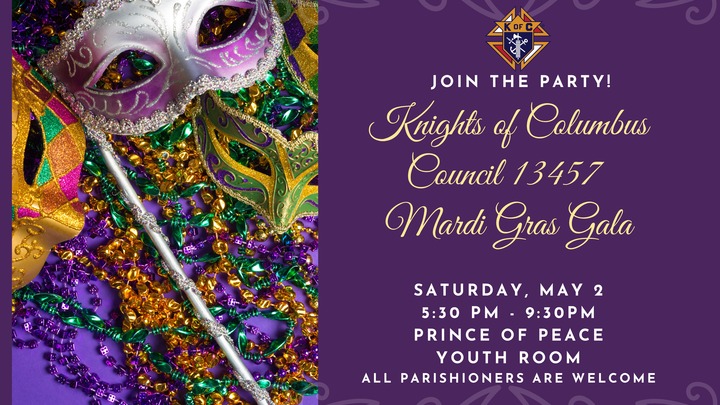 2026 Knights of Columbus Mardi Gras Charity Gala logo