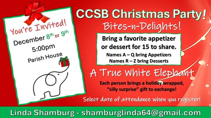 CCSB CHRISTMAS PARTY logo