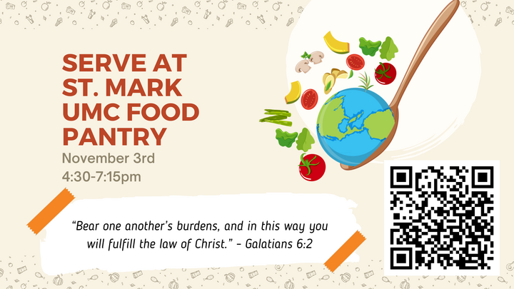 Serve at the Food Pantry at St. Mark UMC logo