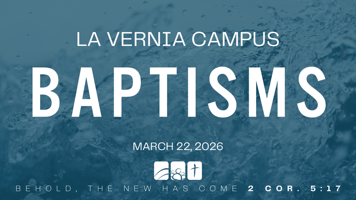 I want to be baptized in La Vernia! logo