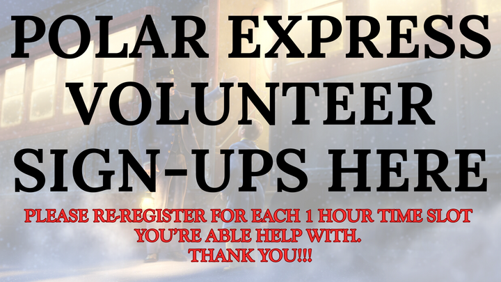HBCC's Polar Express Family Experience VOLUNTEER SIGN-UP logo