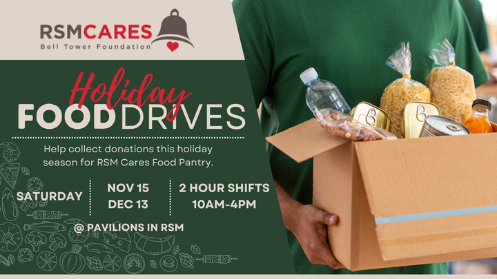 RSM Cares Food Drive logo