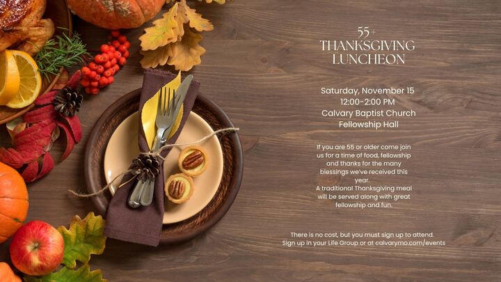 55+ Thanksgiving Luncheon logo