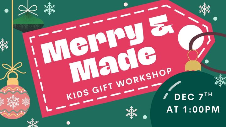 Merry and Made Kids Gift Workshop logo