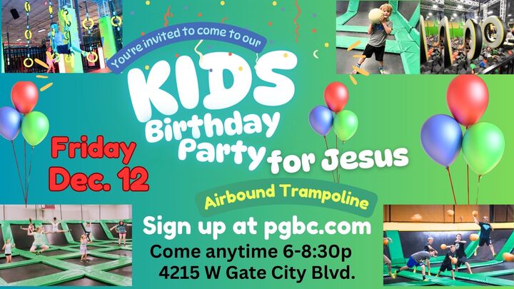 K-5th grade Birthday Party for Jesus logo